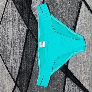 EIDON CUT-OUT TEAL BIKINI SWIMSUIT BOTTOM